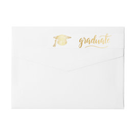 Graduierter Typografie-Imitat-GoldAbschluss-Hut