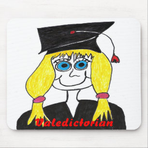 Graduierter Valedictorian-Cartoon Mousepad
