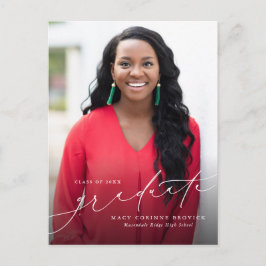 Graduierter vertikaler Abschluss Einladungspostkarte