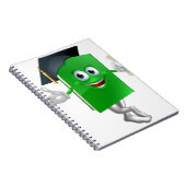 Graduiertes Bildungsbuchmaskottchen Notizblock (Rechte Seite)