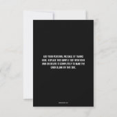 Graduiertes personalisiertes feiernd, danke zu (Rückseite)