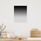 Graduiertes Schwarz-Grau-Poster für Fotografie Poster (Küche)
