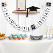 Graduiertname und Jahr 3 Fotos Benutzerdefinierter Wimpelkette