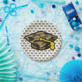 Graduierung Cap Khaki-Camouflage Pappteller (Party)