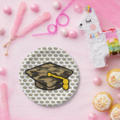 Graduierung Cap Khaki-Camouflage Pappteller (Party)