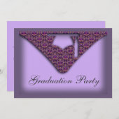 Graduierung Cap Party Einladung (Vorne/Hinten)