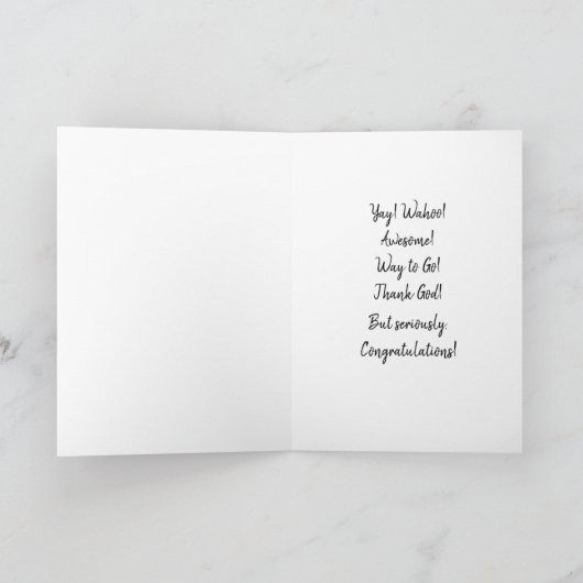 Graduierung der Glückwünsche Karte (Innenseite)