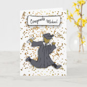 Graduierung der Glückwünsche Karte (Gelbe Blume)