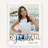 Graduierung Guest Book Modern Minimum White Notizblock (Vorderseite)