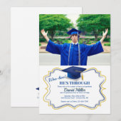 Graduierungs-Cap-Foto Einladung (Vorne/Hinten)