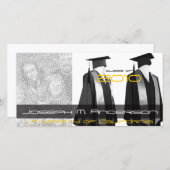 Graduierungs-Cap n Gown Foto Cards Ankündigung (Vorne/Hinten)