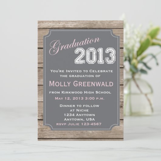 Graduierungsankündigungen Einladung (Stehend Vorderseite)