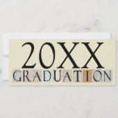 Graduierungsankündigungen/Party Einladungen [Creme (Vorderseite)