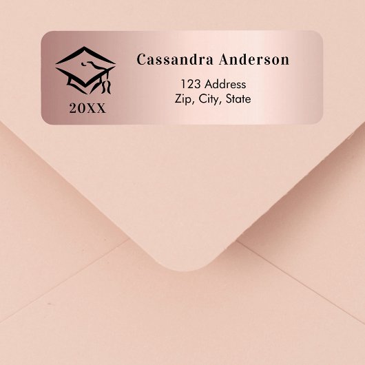 Graduierungsgrenze Rose Gold Rücksendeadresse