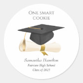 Graduierungshöchstgrenze Personalisiert Runder Aufkleber (Vorderseite)