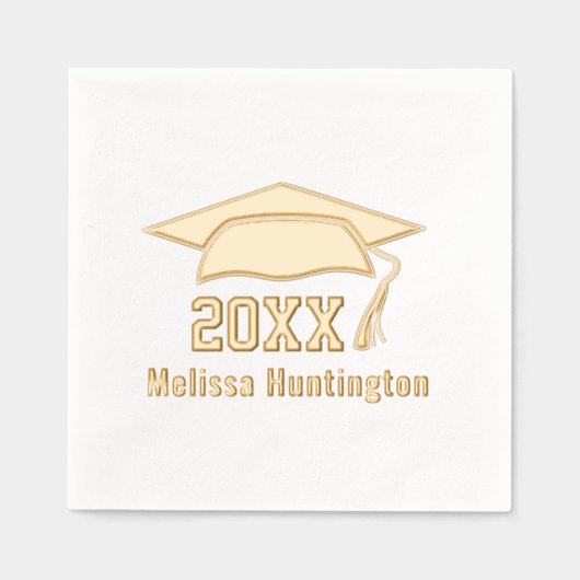 Graduierungshülse Jahr 1 Servietten Mit Folie (Vorderseite)