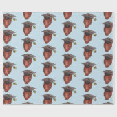 Graduierungskap Woodland Tierfalke Niedlich Geschenkpapier (Flach)