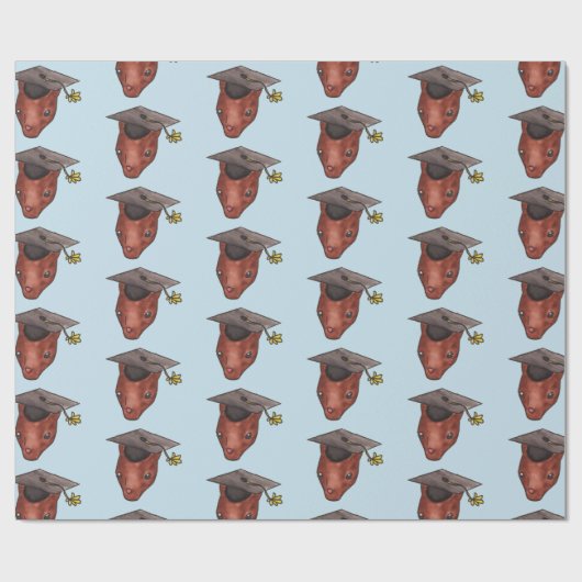 Graduierungskap Woodland Tierfalke Niedlich Geschenkpapier (Flach)