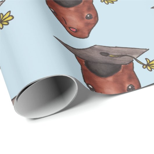 Graduierungskap Woodland Tierfalke Niedlich Geschenkpapier (Rolleneckpunkt)