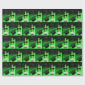 Graduierungskappe Champagner Flasche Krawatte Geschenkpapier (Flach)