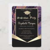 Graduierungskappe, Confetti-Stone-Abschluss Einladung (Vorderseite)