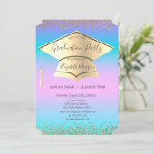 Graduierungskappe,Diamanten-Holografischer Abschlu Einladung (Stehend Vorderseite)