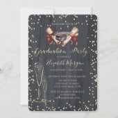 Graduierungskappe, Diplomglas-Diamanten-Abschluss Einladung (Vorderseite)