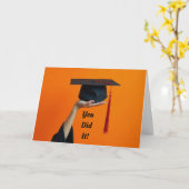 Graduierungskappe geklappte Grußkarte Karte (Gelbe Blume)