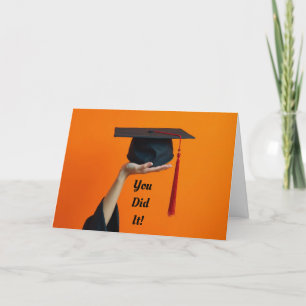 Graduierungskappe geklappte Grußkarte Karte