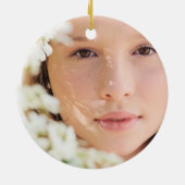 Graduierungskappe Minimalistisches Foto rosa Keramik Ornament (Hinten)