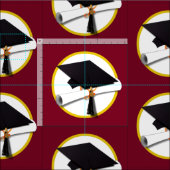 Graduierungskappe mit Diplomwerkstoff Stoff (Kachel)