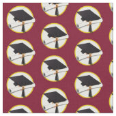 Graduierungskappe mit Diplomwerkstoff Stoff (Nahaufnahme)