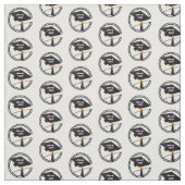 Graduierungskappe mit schwarzem Kreis Stoff (Muster)