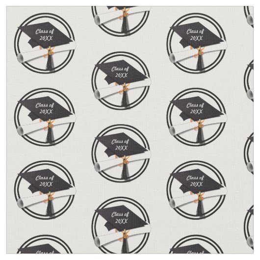 Graduierungskappe mit schwarzem Kreis Stoff (Nahaufnahme)