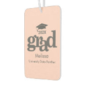 Graduierungskappe Moderne muffe Typografie Rosa Autolufterfrischer (Links)