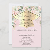 Graduierungskappe, Rose Abschluss Light Pink Einladung (Vorderseite)