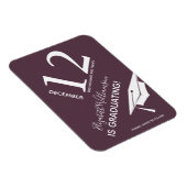 Graduierungskappe Save the Date Moderne Typografie Magnet (Rechte Seite)