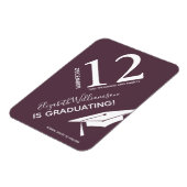 Graduierungskappe Save the Date Moderne Typografie Magnet (Linke Seite)