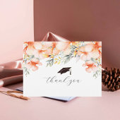 Graduierungskappe und Foto Tassel Pink Wasserfarbe Dankeskarte