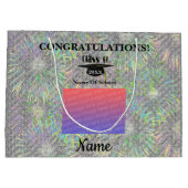 Graduierungskappe und Personalisiertes Foto Tassel Große Geschenktüte (Rückseite)