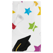 Graduierungskappe und Sterne Kleine Geschenktüte (Vorderseite)