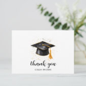Graduierungskappe und Tassel Dankeskarte (Stehend Vorderseite)