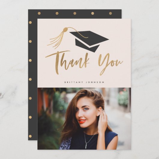 Graduierungskappe und Tassel-Foto Ankündigung (Vorne/Hinten)