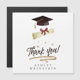 Graduierungskappe und Tassel Gold Foil Danke Karte