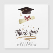 Graduierungskappe und Tassel Gold Foil Danke Karte (Vorderseite)