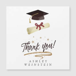 Graduierungskappe und Tassel Gold Foil Danke Karte