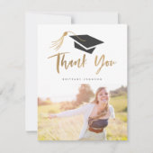 Graduierungskappe und Tassel Gold Foil Foto Ankündigung (Vorderseite)