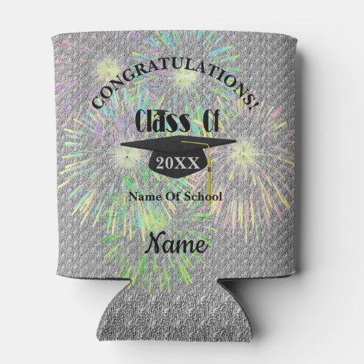 Graduierungskappe und Tassel Personalisiert Dosenkühler (Rückseite)