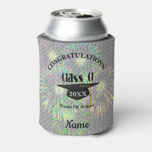 Graduierungskappe und Tassel Personalisiert Dosenkühler (Kanne Rückseite)