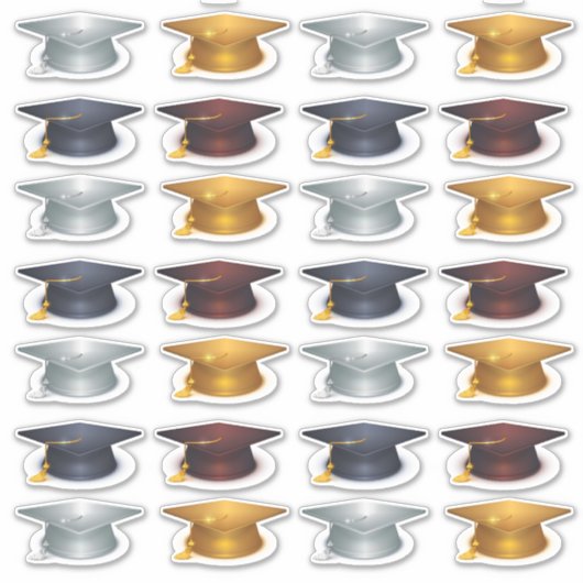 Graduierungskappen Aufkleber (Vorderseite)